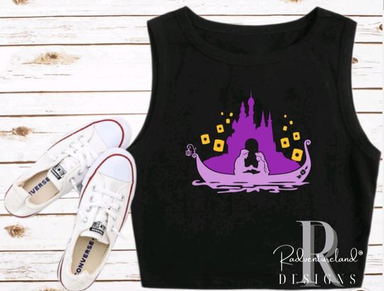 Rapunzel Crop Tank | Disney Women's Crop Tank Top | Fashion Shirt | Y2K Style | Summer Streetwear