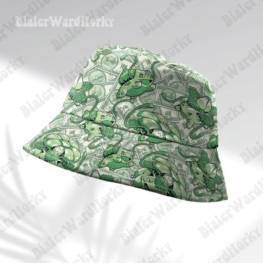 Bulbasaur Evolution Money Bucket, Funny Grass Type Unisex Shirt, Anime Bucket, Bulbasaur Hat Gifts