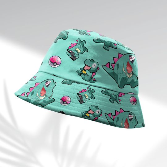 Totodile Bucket Hat, Cute Cool Shirt, Water Type Shirt, Anime Bucket, Squirtle Totodile Hat Gifts