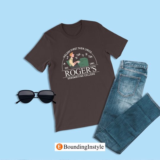 101 Dalmatians Logo Shirt, Then Lyrics Roger's Songwriting College EST. 1961 Shirt, Disney Shirt, Casual Cotton Summer Short Sleeved Shirt, Disney Men Clothing for Men, Women and Kids