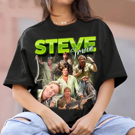 Steve Irwin Vintage Tshirt, Crocodile Hunter Homage T-shirt