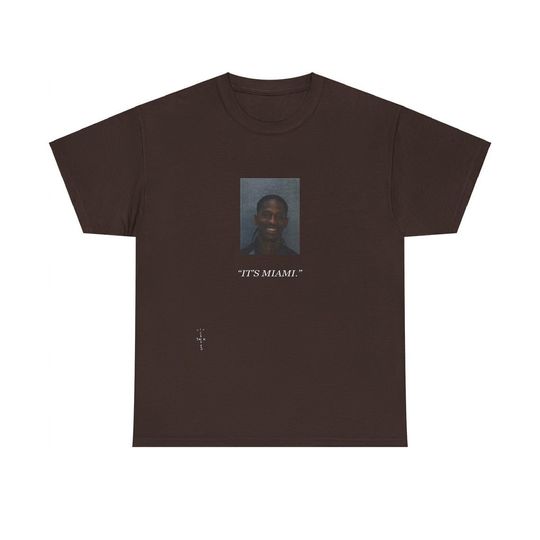 Travis ITS MIAMI Free The Rage Travis Arrested Cactus Jack Merch T Shirt
