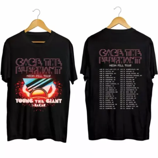 Cage the Elephant - Neon Pill Tour 2024 Double Sided Shirt