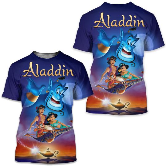 Aladdin Disney Shirt, Disney 3D Printed Shirt