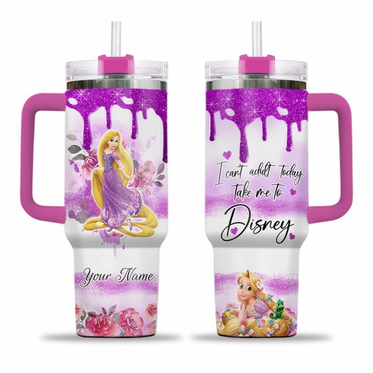 Rapunzel Tumbler 40oz, Custom Disney Princess Tumbler