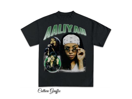 Aaliyah Bootleg Shirt Black, Vintage Rap Hip Hop Tee Aaliyah, Merch Oversized Heavy Cotton Tee, Aaliyah Bootleg T Shirt, Vintage Graphic Tee
