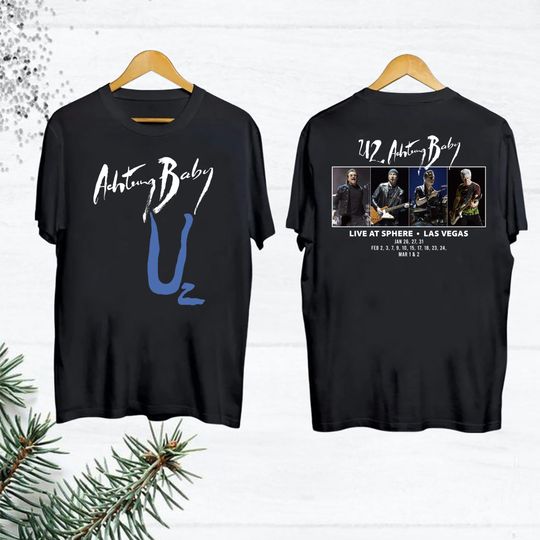 Achtung Baby Tour 2024 U2 Band T Shirt, Concert 2024 Shirt, Live At Sphere Joshua Tree Concert Merch, Vitntage Music Cotton Shirt, Gift For Fan