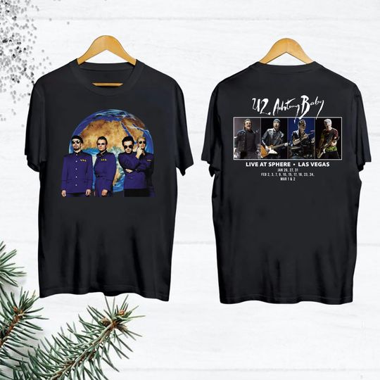 U2 Band T Shirt, Concert 2024 Shirt, Tour 2024 Achtung Baby Live At Sphere Classic Rock Concert Shirt, Vitntage Music Cotton Shirt, Gift For Fan