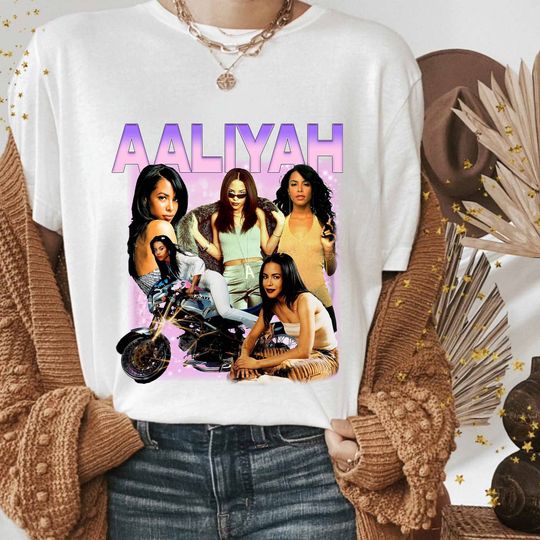 Retro Aaliyah 2  shirt, Aaliyah 2 Fan shirt, Vintage 90s Aaliyah 2  Unisex short sleeves heavy cotton shirt multiple colors full size S-5XL shirt