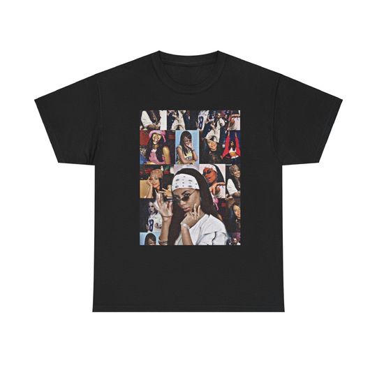 Aaliyah Unisex Heavy Cotton Tee  Unisex short sleeves heavy cotton shirt multiple colors full size S-5XL shirt, trending hiphop shirt