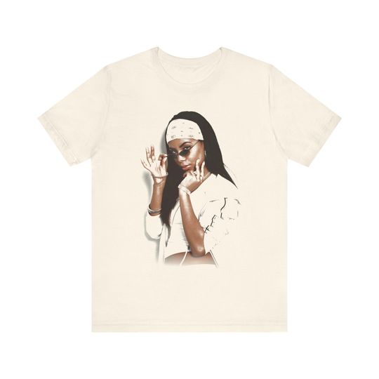 Retro Aaliyah Shirt, Aaliyah Fan Gift Unisex T-shirt, Unisex short sleeves heavy cotton shirt multiple colors full size S-5XL shirt