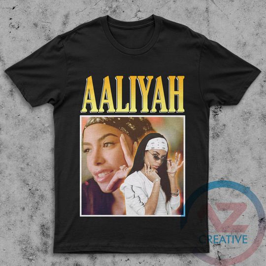 Aaliyah Vintage T-Shirt, Tribute Inspiring Aaliyah Tee, Remebering Aaliyah T-Shirt, RNB t-shirt, Music T-Shirt