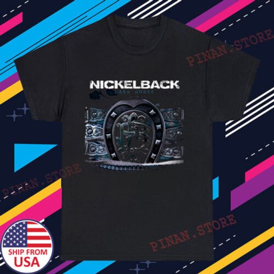 Nickelback Dark Horse Men's Black T-Shirt, cotton short sleeve  tee for music lover