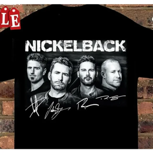 Nickelback Get Rollin Tour 2023 T-Shirts Vintage Band Shirt, cotton short sleeve  tee for music lover