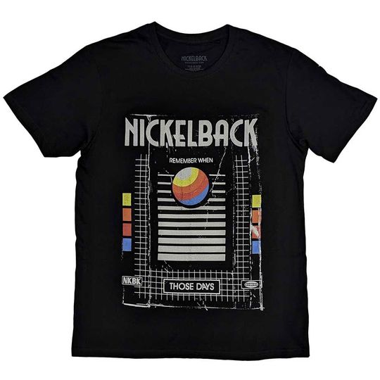 Nickelback Those Days VHS Black T-Shirt, cotton short sleeve  tee for music lover