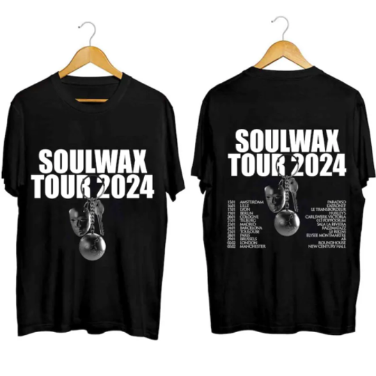 Soulwax  Band Tour 2024 Black T-Shirt | 2024 Music Tour Cotton Shirt | Gift Fans Music All Size S-3XL