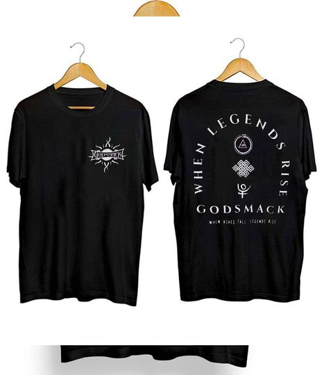 GODSMACK When Legends Rise Music Album Tour 2024 Black T-Shirt  | 2024 Music Tour Cotton Shirt | Gift Men Women