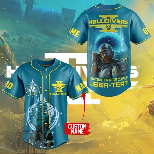 Helldivers How About A Nice Cup Of Liber-Tea Shirt, Helldivers Baseball Jersey, Helldivers 2 Shirt, Shirt For Gamer, Video Game Shirt