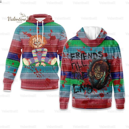 Chuck Hoodie, Horror Chucky Hoodie, Horror Movie Shirt, Halloween Chucky Hoodie, Chucky 3D Hoodie, Halloween Gift
