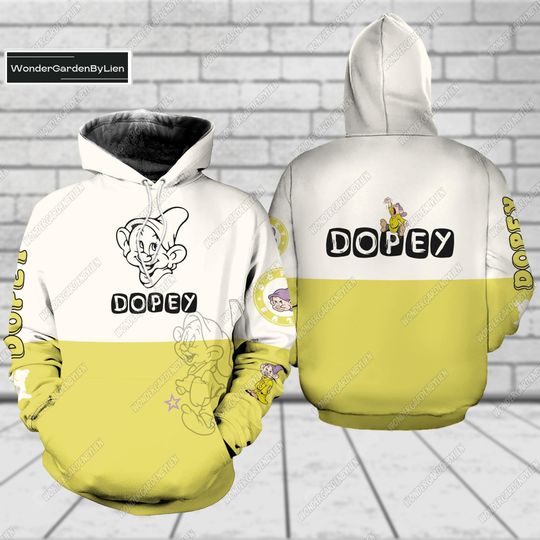 Dopey 3D Hoodie, Disney Dopey Dwarf Hoodie, Magic Kingdom Shirt, Disney Cartoon Hoodie For Men Women