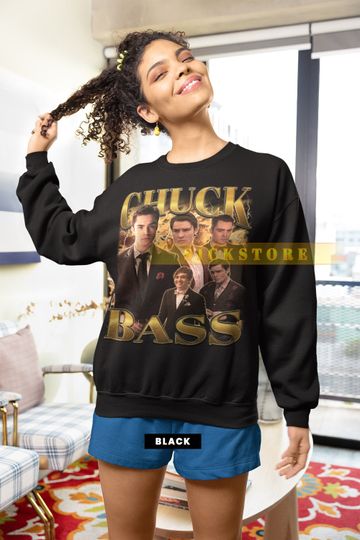 CHUCK BASS Vintage Sweatshirt, Chuck Bass Homage Shirt, Chuck Bass Fan Tees, Chuck Bass Retro Shirt, Chuck Bass Merch Gift, Ed Westwick