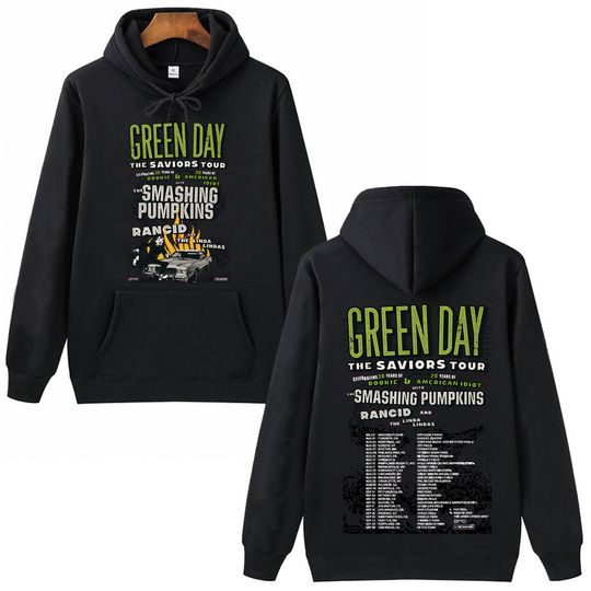 Green Day Saviors Hoodie, Music vintage 90s Shirt, Man Woman Harajuku Hip Hop Pullover Tops Hoodie Fans Gift