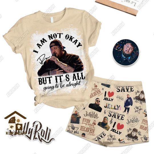 Jelly Roll Pajamas Set, Jelly Roll Shirt, Jelly Roll Shorts, Jelly Roll Concert Shirt, Jelly Roll Running Shorts, Jelly Roll Gift