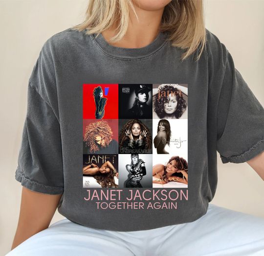Janet Jackson Shirt, Janet Jackson Together Again Tour T-Shirt, Janet Jackson Signature Shirt, 90s Vintage Janet Jackson Shirt