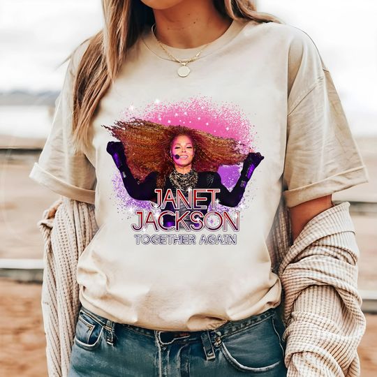 Janet Jackson Together Again 2024 Tour Shirt, Janet Jackson Fan Gift, Janet Jackson Jersey Shirt, 90s Vintage Janet Jackson Shirt