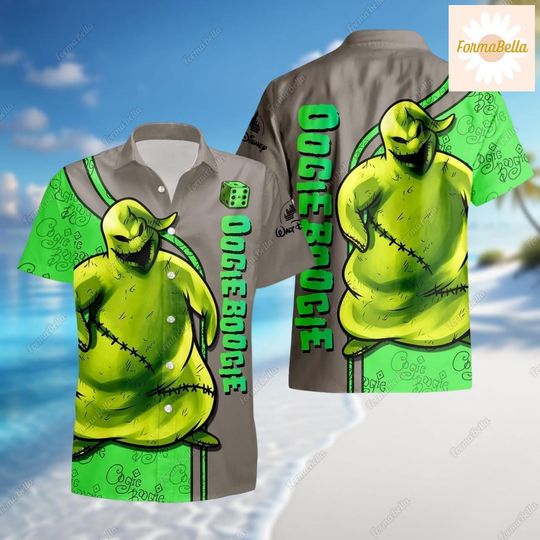 Oogie Boogie Hawaiian Shirt, Oogie Boogie Button Shirt, Halloween Villain Shirt, Halloween Trip Shirt, Horror Shirt, Hawaiian Shirt Men