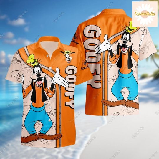 Goofy Hawaiian Shirt, Goofy Dog Shirt, Goofy Button Shirt, Short Sleeve Shirt, Disney Dog Shirt, Summer Beach Shirt, Vacation Shirt