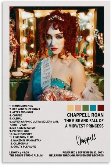 Chappell Roan Poster The Rise And Fall Ofa Midwest Princess Posters  Unframed poster, available in 7 sizes Home Decor,Chappell Roan fan gift