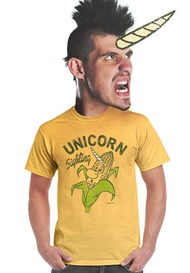 unicorn t-shirt, ironic t-shirt, old school, vintage insp, corny puns, quirky t-shirt, gift for men, geeky tshirt, funny graphic tee