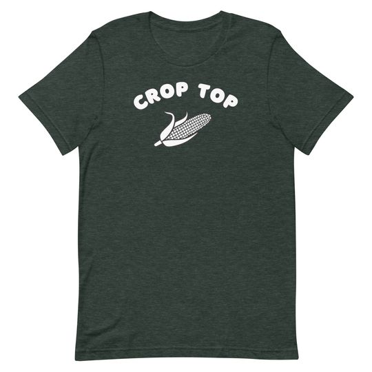 Corny Crop Top Unisex t-shirt, Funny Farmer cotton tee, Graphic Tshirt for men, women, Unisex, Trending Gifts