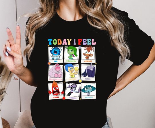 Today I Feel Shirt,Its Okay To Feel All The Feels Shirt,Teacher Shirt, BCBA Shirt,Inclusion Tee,Speech Therapy Shirt,Disney Inside Out Movie