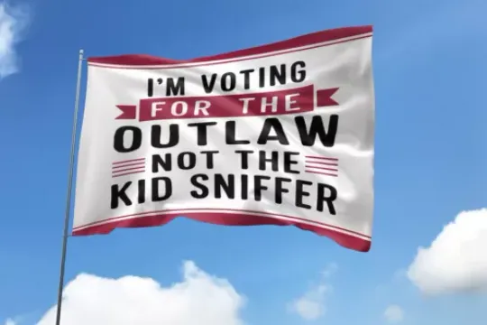 I'm Voting For The Outlaw Not The Kid Sniffer America Patriotic Flag, US Election 2024, Political, Home and Living