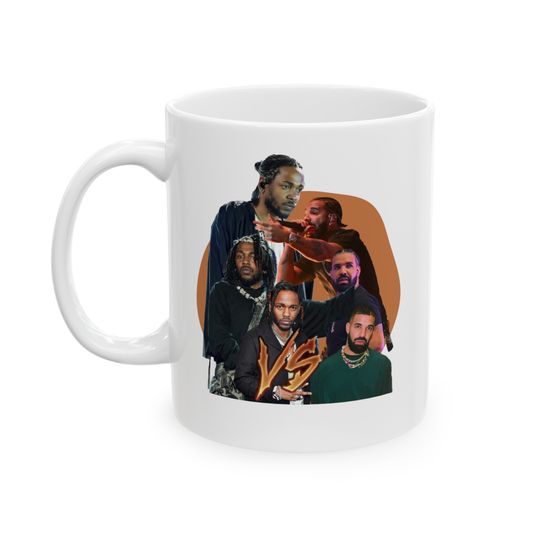 Kendrick Lamar Vs Drake - Ceramic Mug, (11oz, 15oz), Suitable for Hot or Cold Drinks, Birthday Gift, Holiday Gift, Gift for Friends,Family
