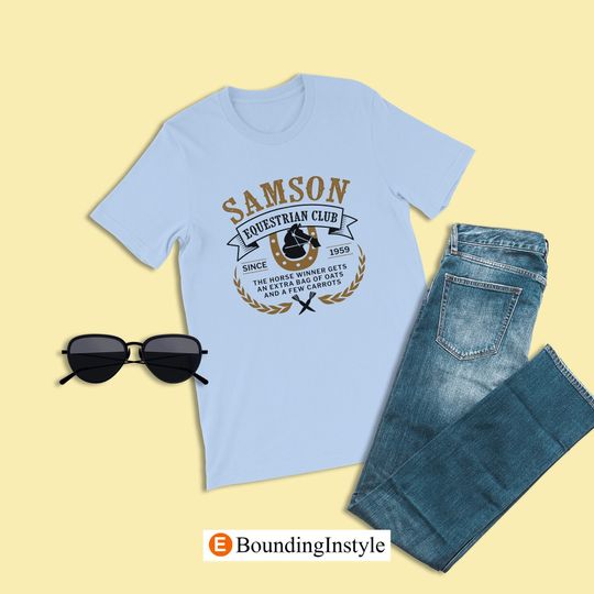 Sleeping Beauty Shirt, Samson Equestrian Club, Samson Shirt, Disney Shirt, Casual Cotton Summer Short Sleeved Shirt, Disney Men Clothing for Men, Women and Kids