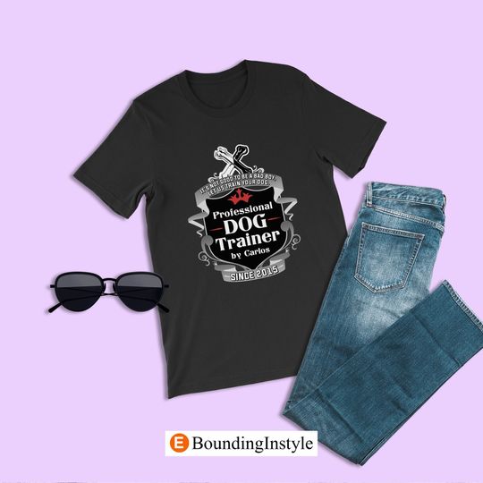 Carlos De Vil  Descendants Logo Shirt, Professional Dog Trainer Since 2015 Shirt, Disney Shirt, Casual Cotton Summer Short Sleeved Shirt, Disney Men Clothing for Men, Women and Kids