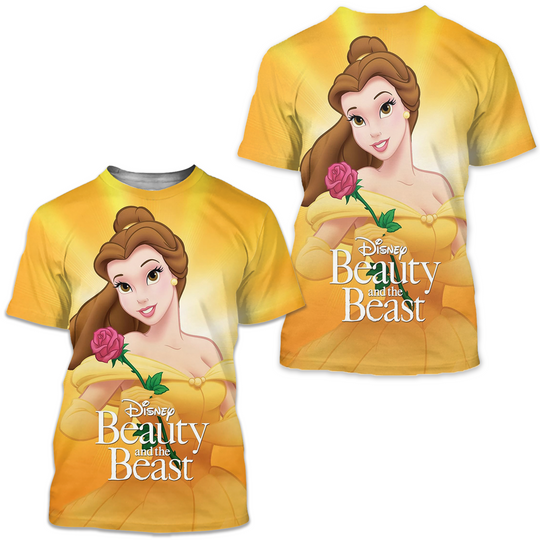 Beauty And The Beast Disney Shirt, Disney 3D Printed Shirt