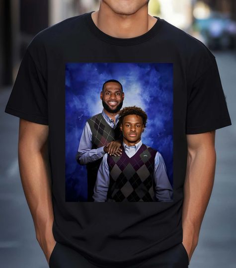 Funny Lebron James Anthony Bronny James Angeles Shirt, Father and son Duo Vintage Shirt
