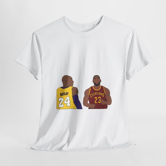 LeBron James and Kobe Bryant cotton tee, Graphic Tshirt for men, women, Unisex, Trending Gifts