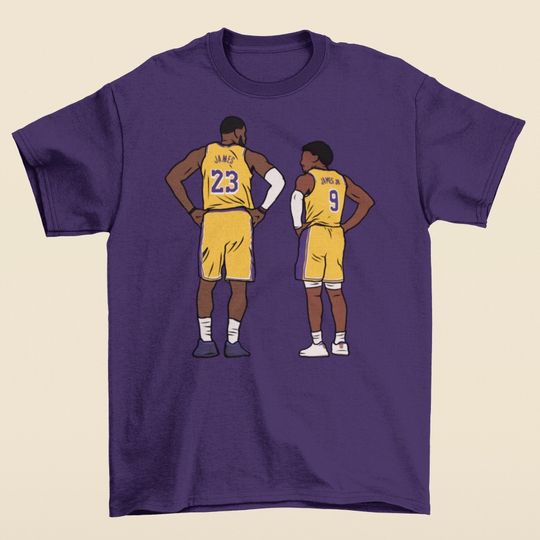 LeBron and Bronny James cotton tee, Graphic Tshirt for men, women, Unisex, Trending Gifts