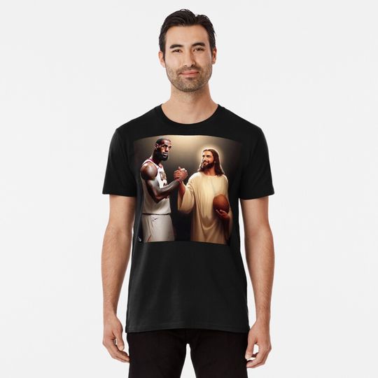 Lebron James + Jesus Casual Short Sleeve Tee, Trending Street Fashion