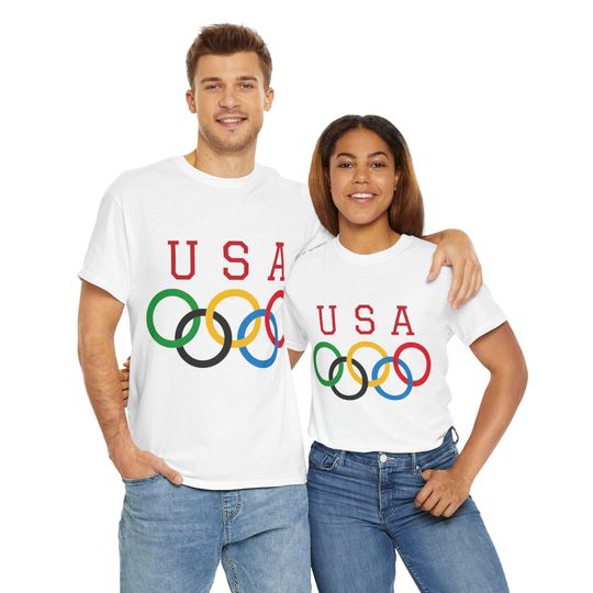 Team Usa Olympics Shirt, 2024 Olympic Games Unisex T-shirt, Olympic Rings, Olympics T-Shirt, Baby Tee, Trendy T-Shirt, Olympics Logo Shirt