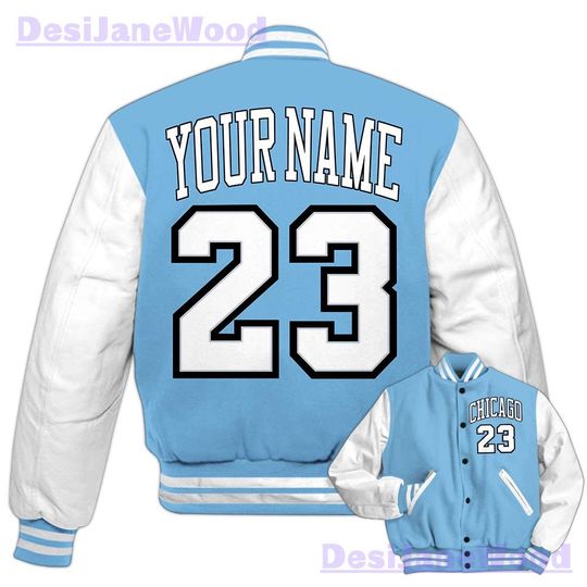 Dunkare Craft Paris 6s Varsity Jacket, Custom Name Chicago 23 Varsity Jacket Outfit