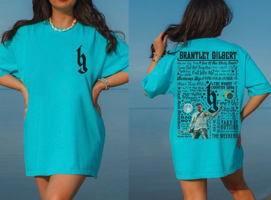 Brantley Gilbert Song Title Shirt Brantley Gilbert merch shirt, Cotton Short Sleeve Tee, Summer Casual Shirt