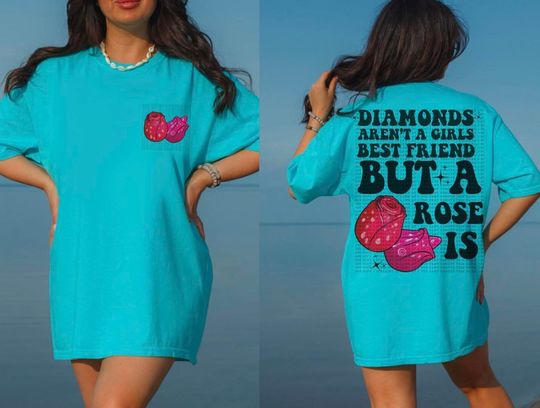 Diamonds Arent a Girls Best Friend Russ tshirt Thats My girl, Cotton Short Sleeve Tee, Summer Casual Shirt