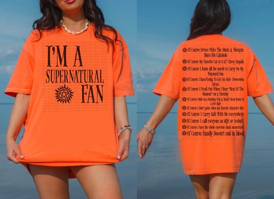 Im A Spn Fan Shirt Supernatural Merch shirt, Cotton Short Sleeve Tee, Summer Casual Shirt