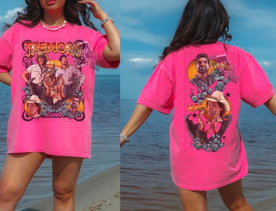 Tremors Movie Tshirt Val And Earl shirt, Cotton Short Sleeve Tee, Summer Casual Shirt